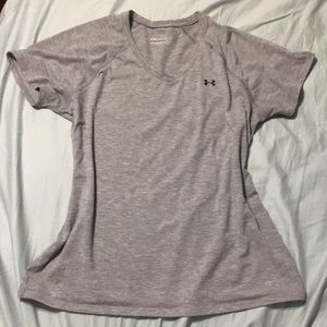 Grey under armor workout shirt
